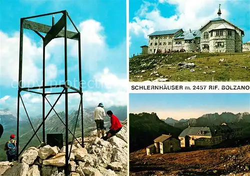 AK / Ansichtskarte Schlernhaeuser_2457m_Bolzano Rifugio Bolzano Schlerngebiet Dolomiten 