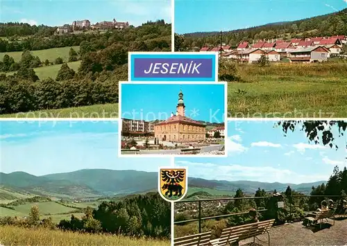 AK / Ansichtskarte Jesenik Lazne Vystavby rodinnych domku Radnice Pohled od lazni k Pradedu Lazne vyhlidka Jesenik