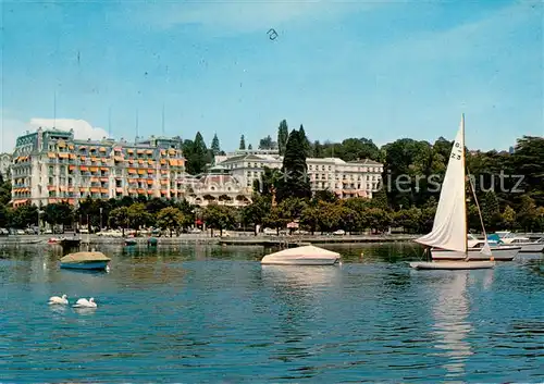 AK / Ansichtskarte Ouchy_Lausanne_VD Hotel Beau Rivage au Lac Leman Genfersee 