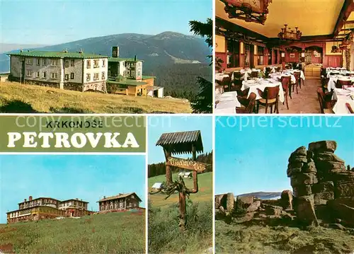 AK / Ansichtskarte Krkonose_Czechia Zotavovna ROH Petrova bouda Maly Sisak Jidelna Ceske kameny 