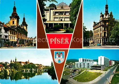 AK / Ansichtskarte Pisek_Czechia Kralovske mesto kolem Pres Otavu se klene goticky Z te doby je i jen zcasti zachovaly pisecky hrad 