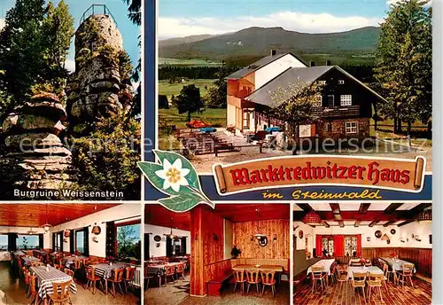 AK / Ansichtskarte Marktredwitz Burgruine Weissenstein Marktredwitzer Haus Gastraeume Marktredwitz