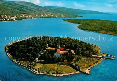 AK / Ansichtskarte Punat_Kosljun_Otok_Croatia Fliegeraufnahme 