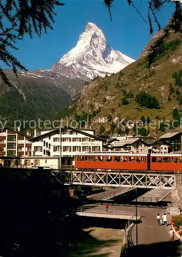 AK / Ansichtskarte Zermatt_VS Gornergratbahn Matterhorn Hotel Perren Zermatt_VS