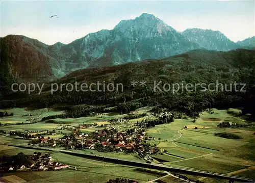 AK / Ansichtskarte Aufham_Anger mit Hochstaufen Berchtesgadener Land Alpen Aufham Anger