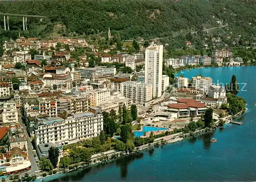 AK / Ansichtskarte Montreux__VD Casino Tour d Ivoire Hotel Eden au Lac et les quais Lac Leman vue aerienne 