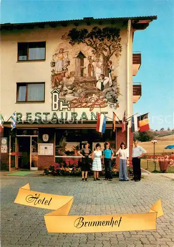 AK / Ansichtskarte Weibersbrunn Hotel Brunnenhof Restaurant Fassadenmalerei Weibersbrunn