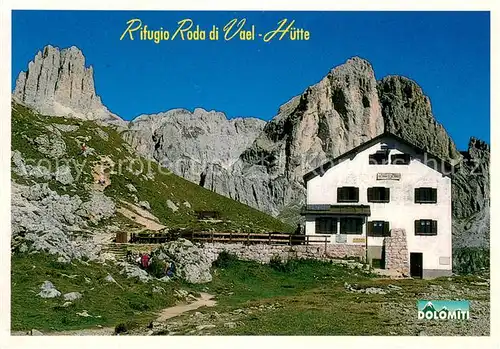 AK / Ansichtskarte Sforcella_2791m_Dolomiti Roda du Vael Huette Aussenansicht 