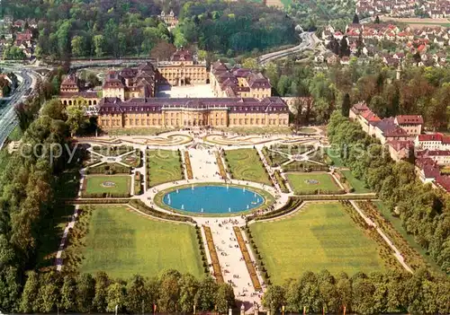 AK / Ansichtskarte Ludwigsburg__Wuerttemberg Wuerttembergisches Residenzschloss Bluehendes Barock 