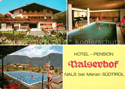 AK / Ansichtskarte Nals_Bozen Hotel Pension Nalserhof Hallenbad Swimming Pool Nals_Bozen
