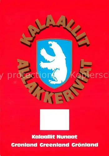 AK / Ansichtskarte Groenland Postwappen Eisbaer Groenland