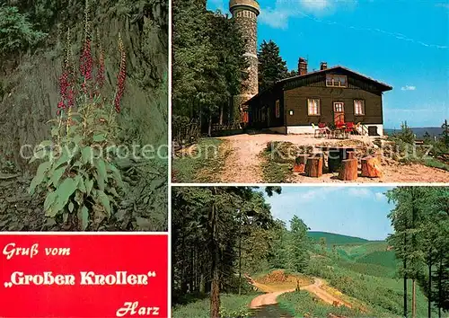 AK / Ansichtskarte Herzberg_Harz Gerggaststaette Grosser Knollen Teilansichten Herzberg Harz