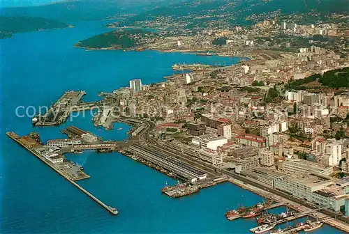 AK / Ansichtskarte Vigo_Galicia_Espana Vista aerea 