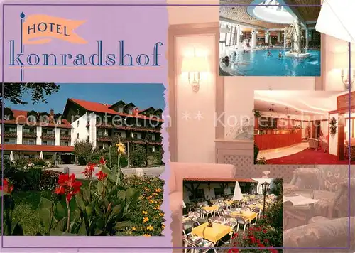 AK / Ansichtskarte Bad_Griesbach_Rottal Hotel Konradshof Restaurant Terrasse Empfang Hallenbad Bad_Griesbach_Rottal