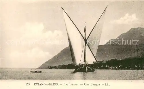 AK / Ansichtskarte Evian les Bains_74 La Leman Une Barque 