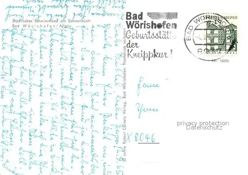 AK / Ansichtskarte Bad_Woerishofen Staedtisches Schwimmbad am Sonnenbuechl Bad_Woerishofen