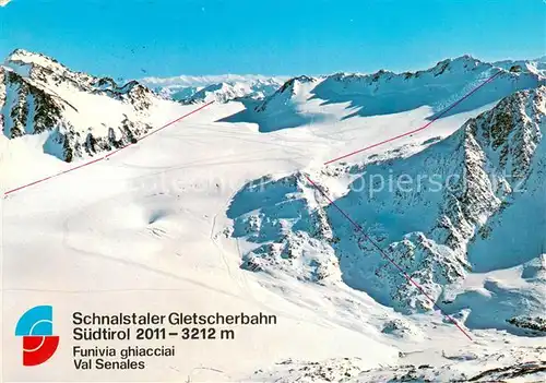 AK / Ansichtskarte Schnals_Bozen_Suedtirol Schnalstaler Gletscherbahn  Schnals_Bozen_Suedtirol