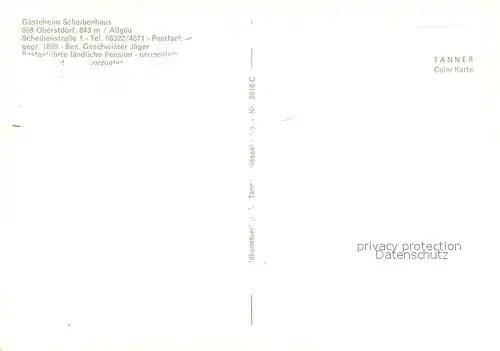 AK / Ansichtskarte Oberstdorf Gaestehaus Scheibenhaus Nebelhorn Breitachklamm Nebelhornbahn Freibergsee Allgaeuer Tracht Einoedsbach Oberstdorf
