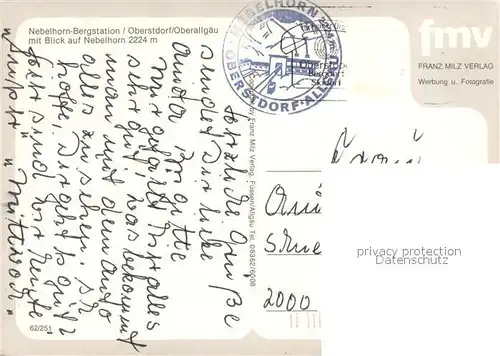 AK / Ansichtskarte Oberstdorf Nebelhorn Bergstation Terrasse Oberstdorf