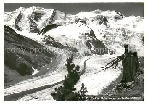 AK / Ansichtskarte Piz_Palue und Bellavista mit Morteratschgletscher Piz_Palue