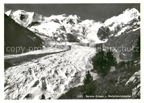 AK / Ansichtskarte Berninagruppe_GR mit Morteratschgletscher 