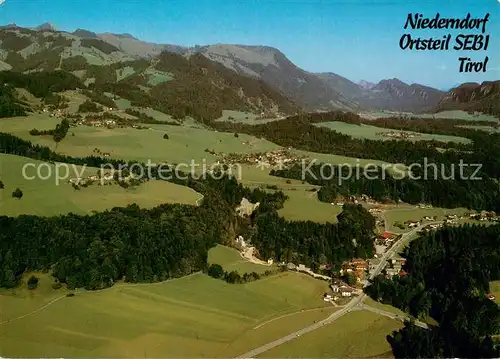 AK / Ansichtskarte Niederndorf_Kufstein Fliegeraufnahme mit OT Sebi Niederndorf_Kufstein