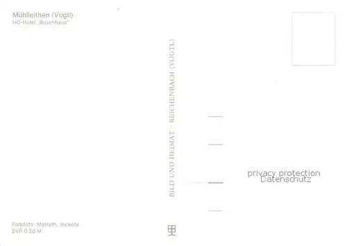 AK / Ansichtskarte Muehlleithen_Klingenthal HO Hotel Buschhaus Muehlleithen_Klingenthal