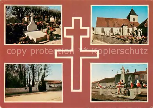 AK / Ansichtskarte Colombey les Deux Eglises Tombe de la famille de Gaulle Entree de la Boisserie Monument aux Morts Colombey les Deux Eglises