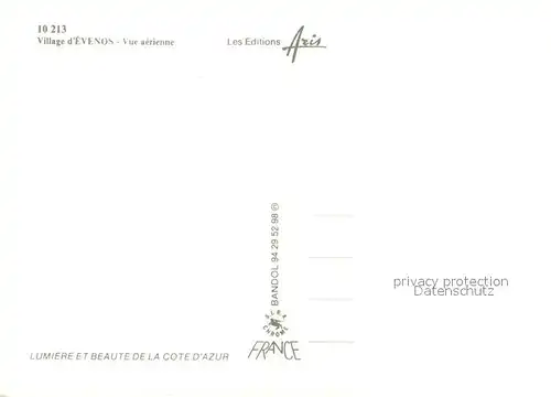AK / Ansichtskarte Evenos Village dEvenos Vue aerienne Evenos