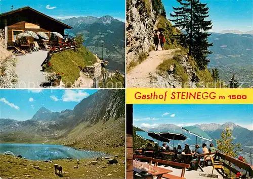 AK / Ansichtskarte Dorf_Tirol Gasthof Steinegg Muthoefe Meraner Hoehenweg Terrasse  Dorf_Tirol