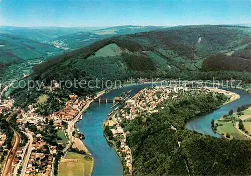 AK / Ansichtskarte Hirschhorn_Neckar Fliegeraufnahme mit Neckarschleife Hirschhorn Neckar