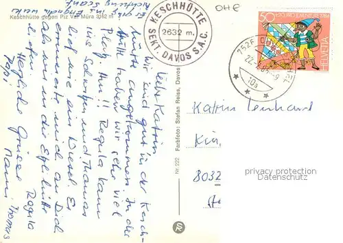 AK / Ansichtskarte Keschhuette_2632m_Piz_Val_Muera Motiv 