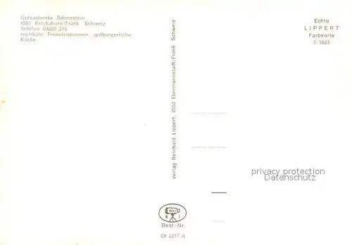 AK / Ansichtskarte Kirchahorn Gutsschenke Rabenstein Kirchahorn