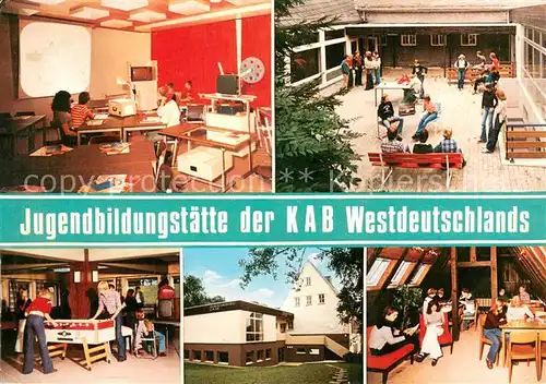AK / Ansichtskarte Rahrbach Jugendbildungsstaette der KAB Westdeutschlands TV Raum Hof Spielzimmer Aufenthaltsraum Rahrbach