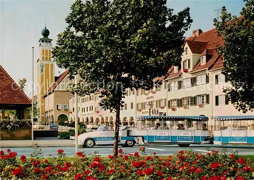 AK / Ansichtskarte Freudenstadt Marktplatz mit Rathaus und Kurbaehnle Freudenstadt
