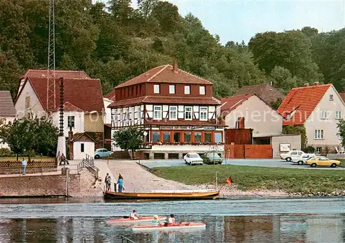 AK / Ansichtskarte Herstelle_Weser Gasthaus zur Faehre Herstelle_Weser