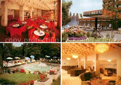 AK / Ansichtskarte Hevizgyogfuerdoe Hotel Thermal Heviz Gastraeume Foyer Freibad 