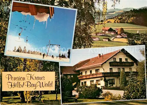 AK / Ansichtskarte Kollnburg Pension Kraus Schlepplift Panorama Kollnburg