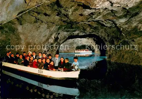 AK / Ansichtskarte Hinterbruehl_Niederoesterreich Seegrotte Motorbootfahrt auf Europas groesstem unterirdischen See Hinterbruehl