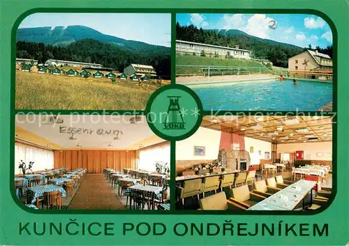 AK / Ansichtskarte Beskydy Kuncice pod Ondrejnikem Freibad Gastraeume Beskydy