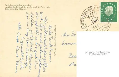 AK / Ansichtskarte St_Peter Ording Evgl. Jugenderholungsdorf Duenen St_Peter Ording