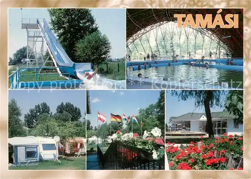 AK / Ansichtskarte Tamasi_HU Camping Schwimmbad Rutsche 