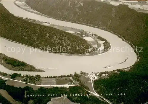 AK / Ansichtskarte Schloegener_Schlinge Fliegeraufnahme Donauschlinge Schloegener Schlinge