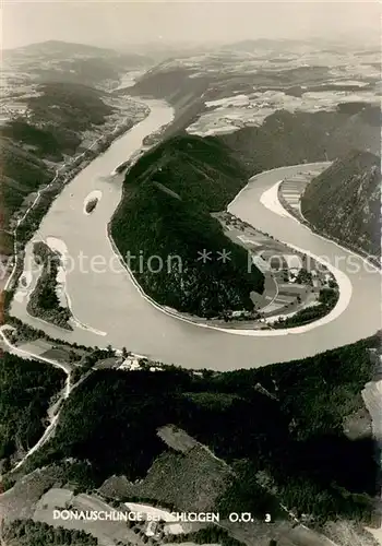 AK / Ansichtskarte Schloegener_Schlinge Fliegeraufnahme Donauschlinge Schloegener Schlinge