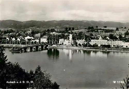 AK / Ansichtskarte Aschach_Donau Sicht ueber die Donau Aschach Donau