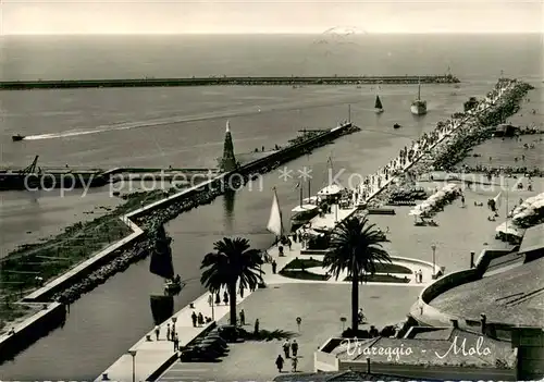 AK / Ansichtskarte Viareggio Hafendamm viareggio