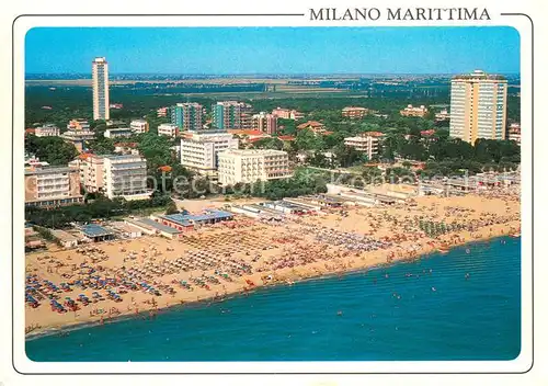 AK / Ansichtskarte Milano_Marittima Fliegeraufnahme Spiaggia alberghi e pineta Milano_Marittima
