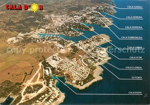 AK / Ansichtskarte Cala_d_Or Fliegeraufnahme Playas Cala_d_Or