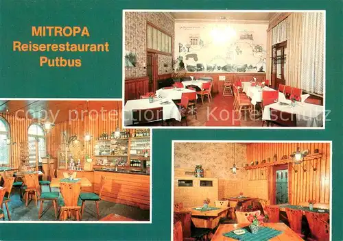 AK / Ansichtskarte Putbus_Ruegen Mitropa Reiserestaurant Putbus Speisesaal Bauernstube Putbus Ruegen