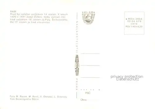 AK / Ansichtskarte Rabi_CZ Burgruine 